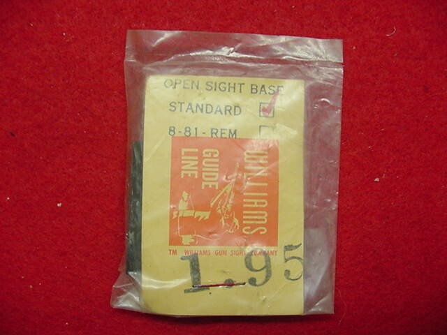 Williams- Open Sight Base - w/Screws- Base Only- New ! (B)