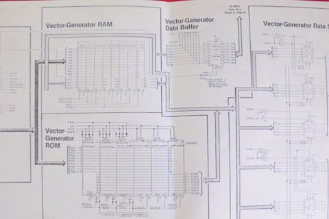 Vintage ATARI Red Baron Vector-Generator Schematics Sheet 3, Side A