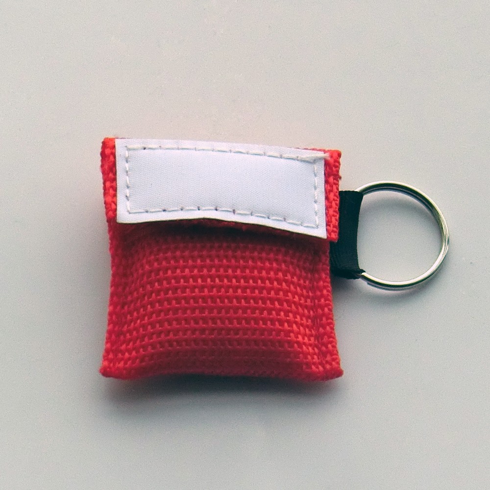 100 X First Aid CPR Mask CPR AED For Training Keychain Red Elysaid CPR