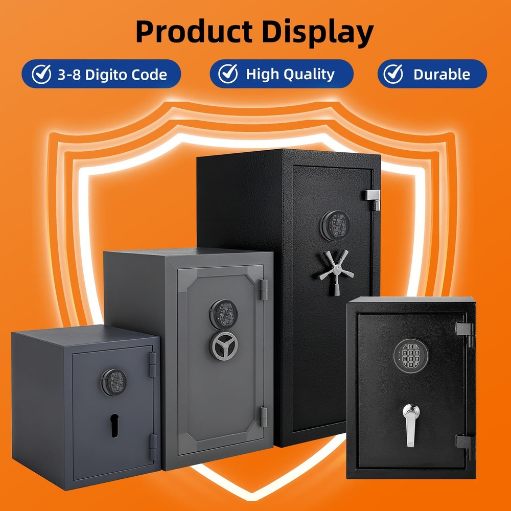 High Security Electronic Safe Lock Replacement Keypad with Solenoid Lock & 2 ...