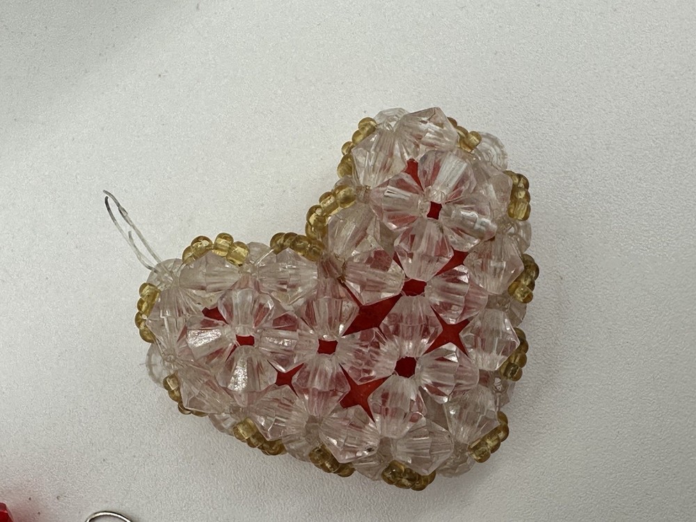 Handcrafted Red Beaded Earrings & Ring