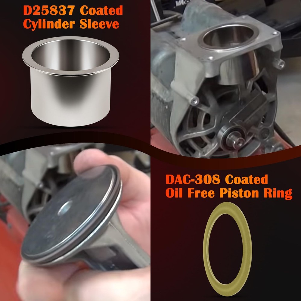 K-0650 Air Compressor Cylinder Sleeve and Compression Ring Replacement Kit Pe...