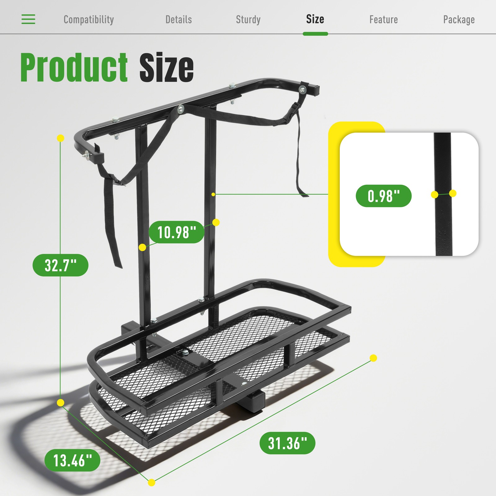 Golf Bag Holder Rear Seat Attachment Rack For Club Car E-Z-Go Yamaha Golf Cart
