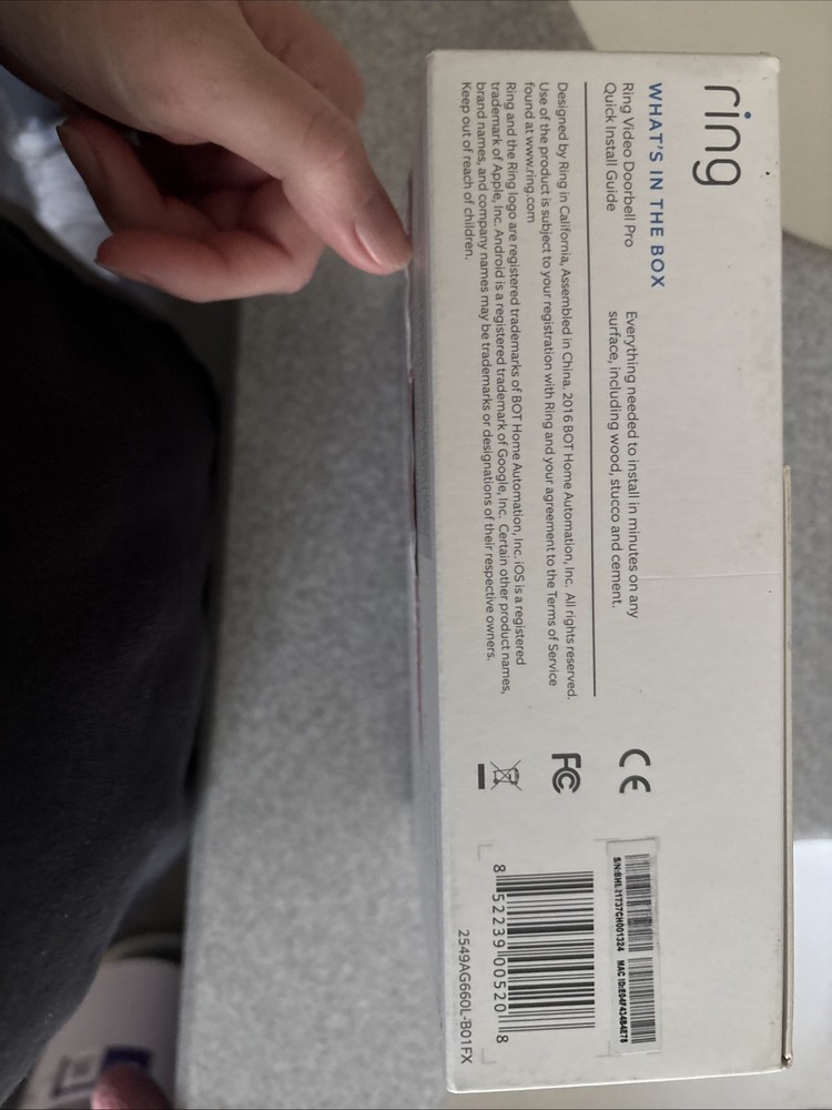 Ring Video Doorbell Pro Opened Never Used