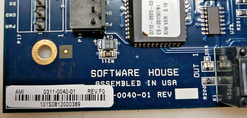 SOFTWARE HOUSE ACCESS CONTROL MODULE BOARD 0311-0040-01