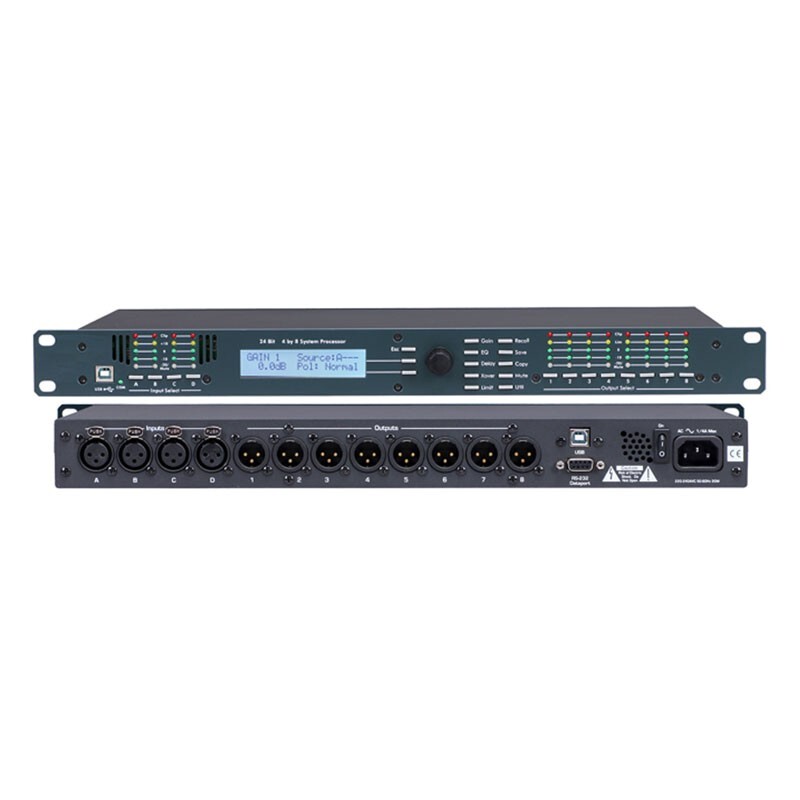 4.8SP 110V/220V 4 Inputs and 8 Outputs Digital Speaker Audio Processor Stage