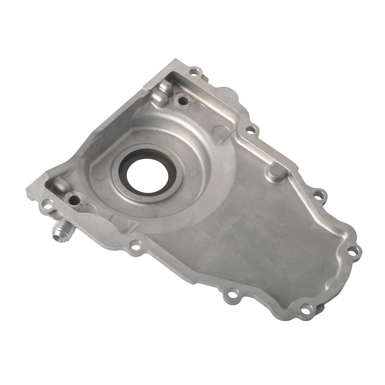 Timing Cover w/ 10AN Turbo Oil Drain Fitting For LS Gen 3 4.8L 5.3L 5.7L 6.0L