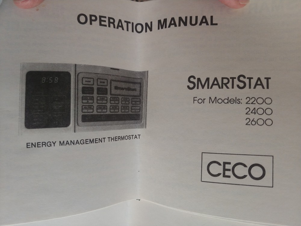 Controls Engineering SMARTSTAT 2400 W/ Manual NEW OLD STOCK!