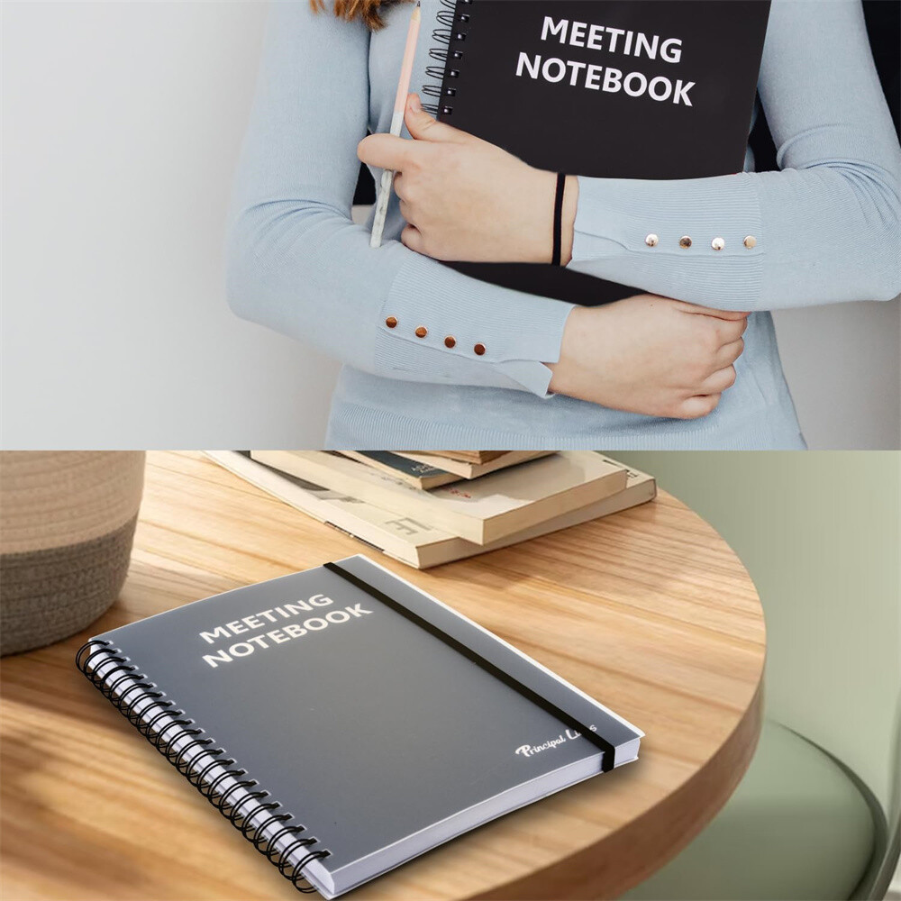 2 Pack Meeting Notebooks for Work Planner & Action Items 8.5"X11" - A4 Notebooks