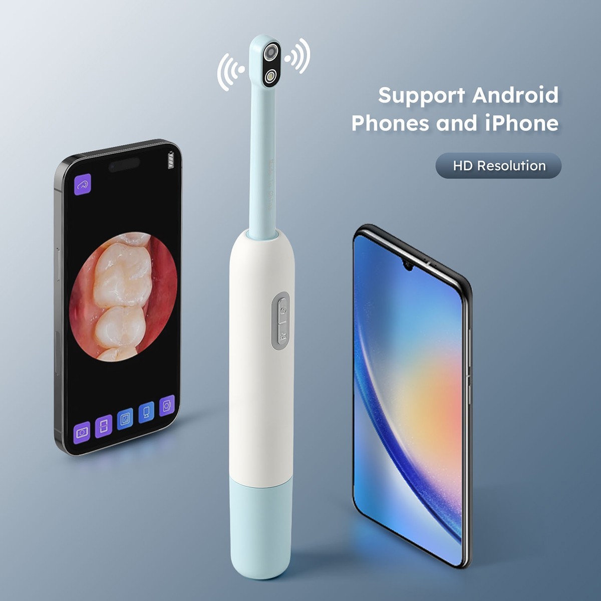 AZDENT Dental Intraoral Camera Digital Imaging WiFi AF 7 Cold LED Light Lamp