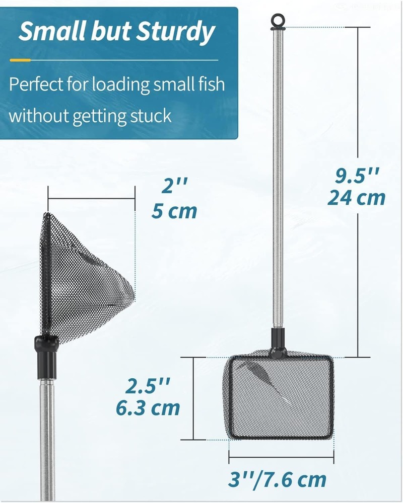 Multi-Purpose Telescopic Fish Net - Safe for Betta, Shrimp & Small Aquatic Life