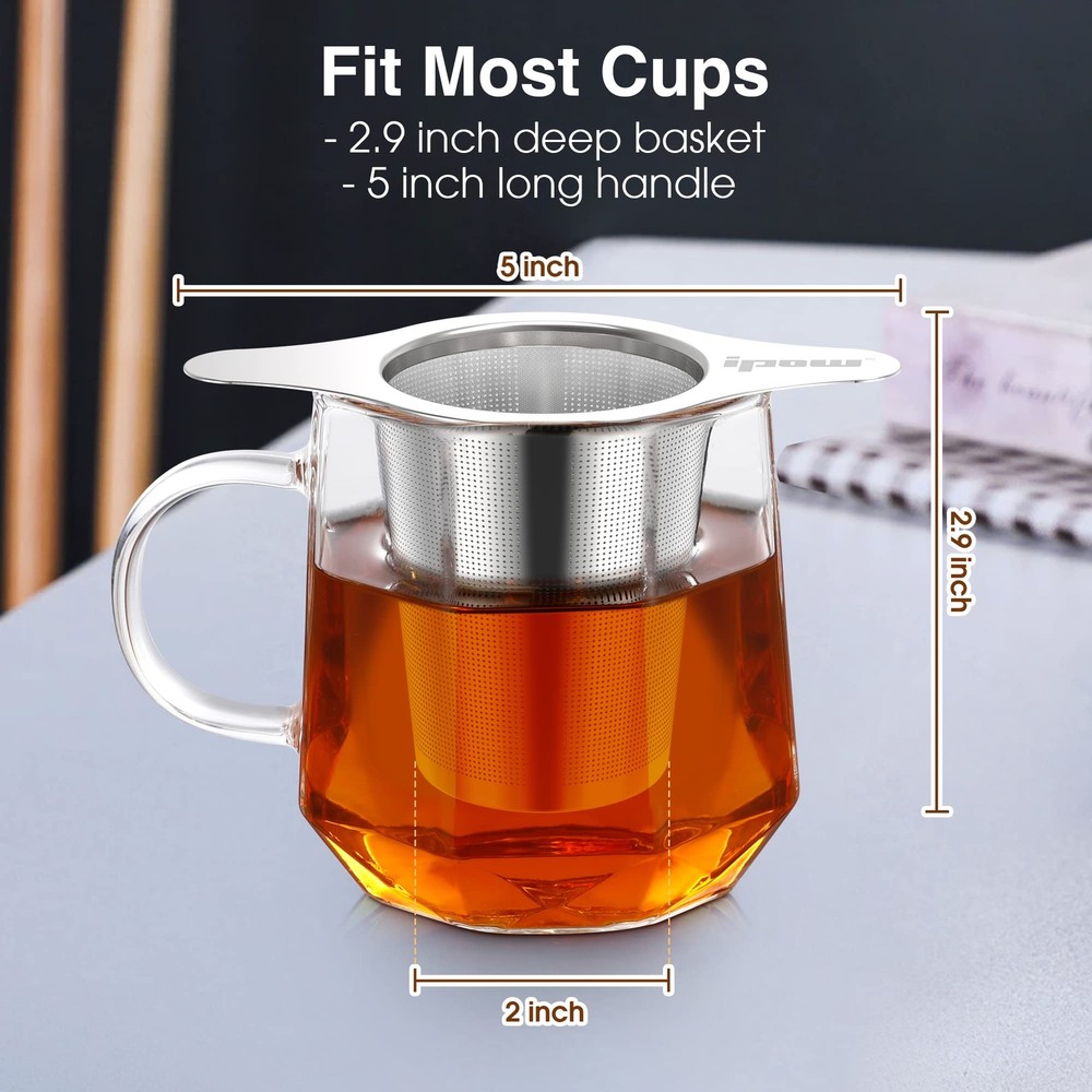 IPOW Reusable Stainless Steel Coffee Filter, 1 Pack,