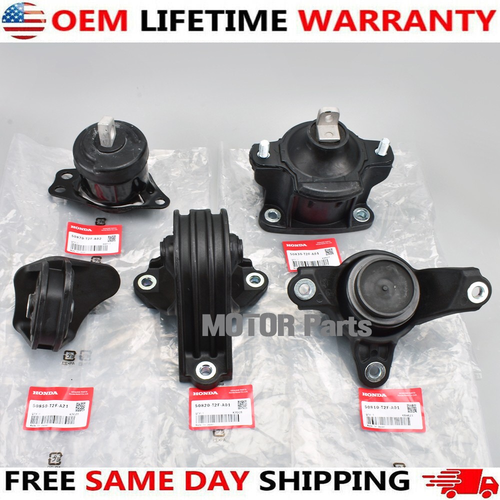 5Pcs OEM Engine Motor & Trans Mounts Set For 2013-16 2017 Honda Accord 2.4L A/T