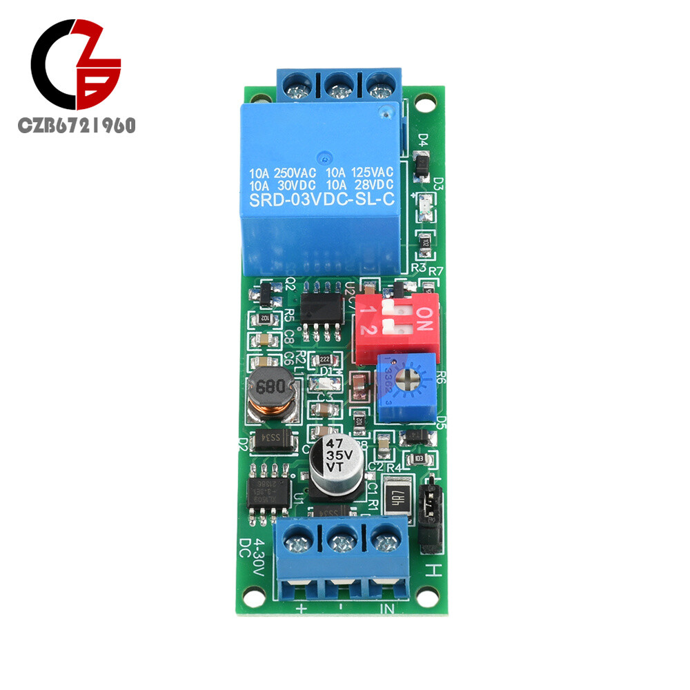 DC4-30V Power Adjustable Delay Relay Timer Control Module Trigger Delay Switch