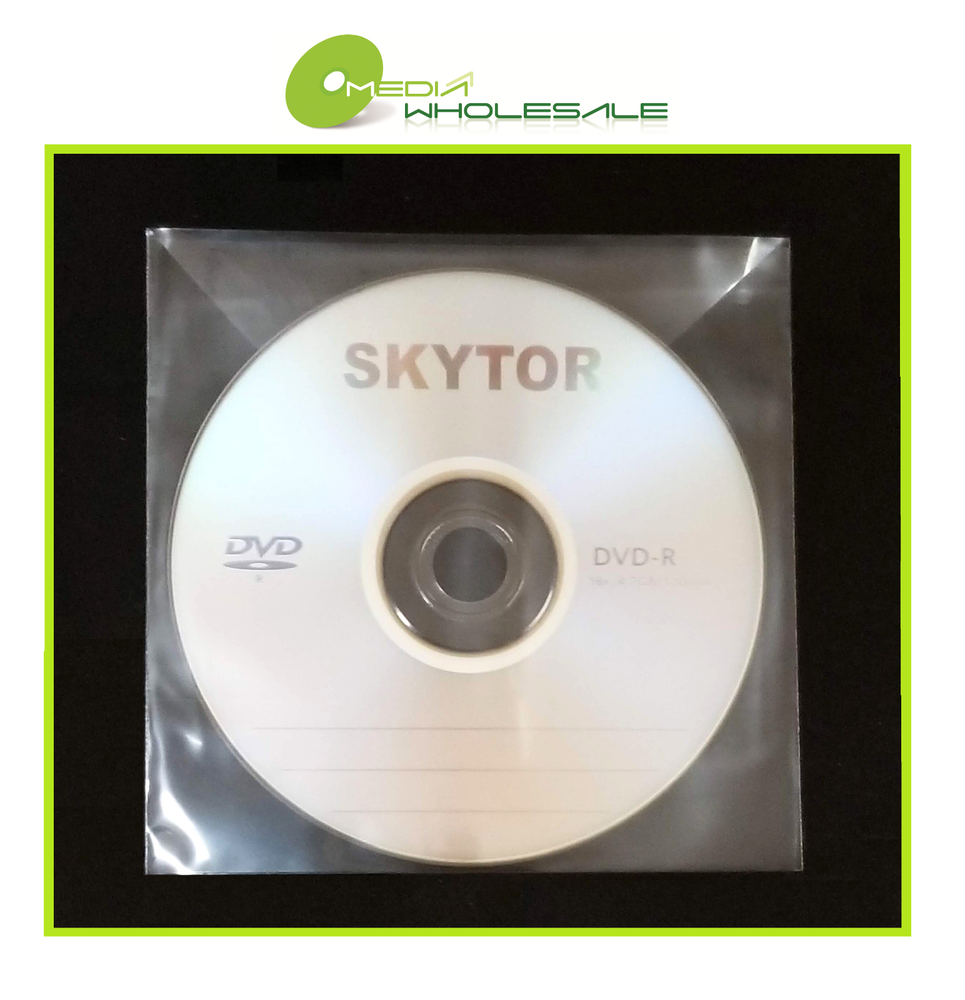 500 CD DVD Thin CPP Clear Plastic Sleeve with Flap (No Stitches) 65micron