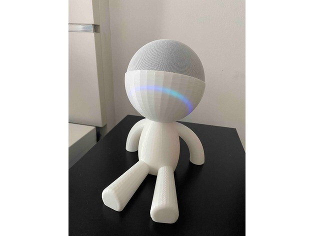 Alexa Echo Dot 4 Figurene Counter Table Desktop 3d Printed White