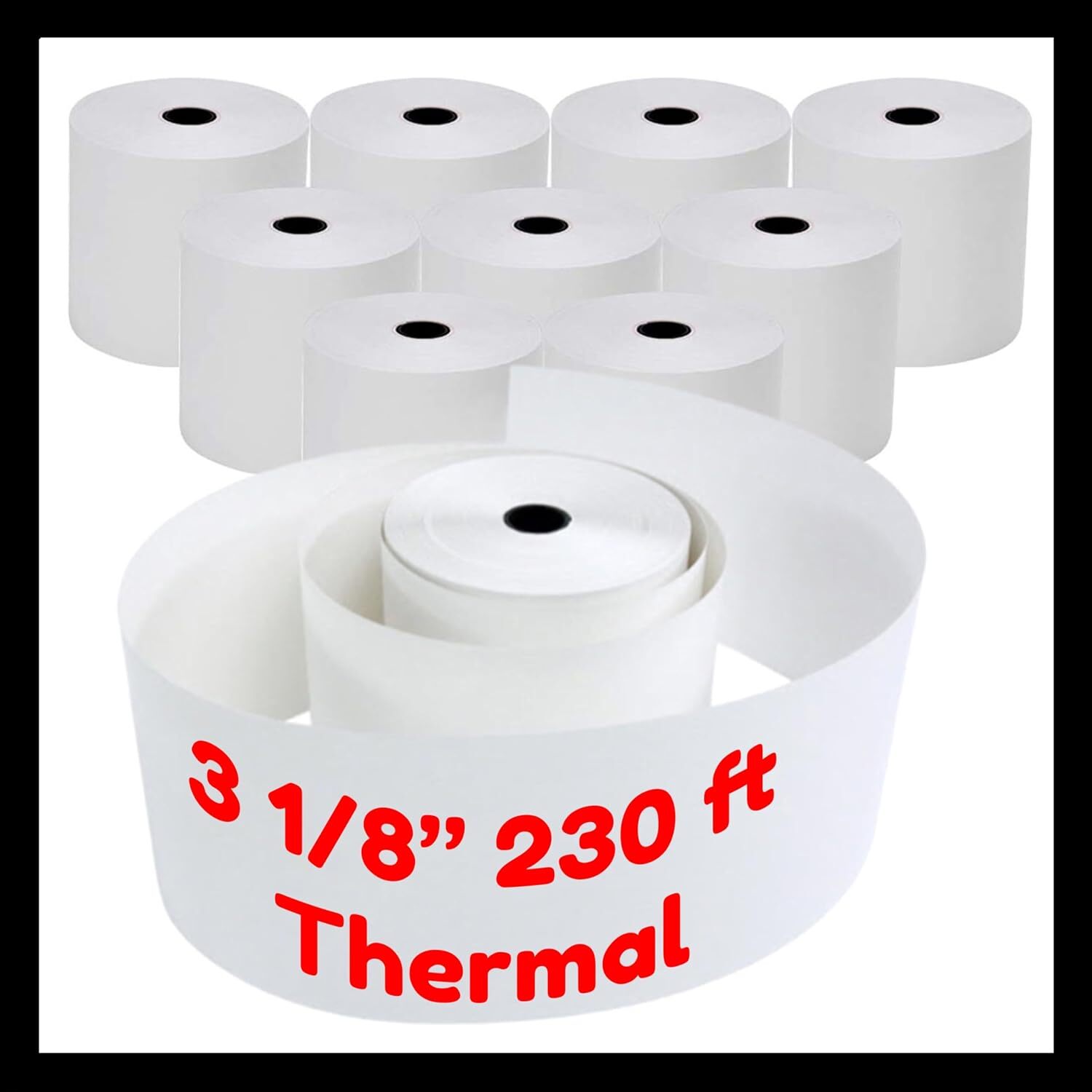 BPA Free Thermal Paper Rolls 3 1/8" x 230' - 40 Rolls Premium POS Receipt Paper