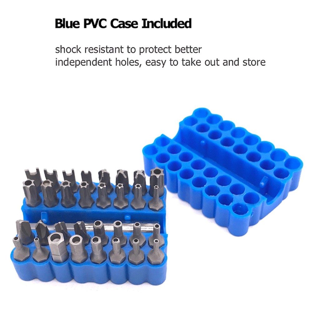 33 Torx Bit Set Tamper Proof Security Torq Hex Star Spanner Tri Wing Screwdriver