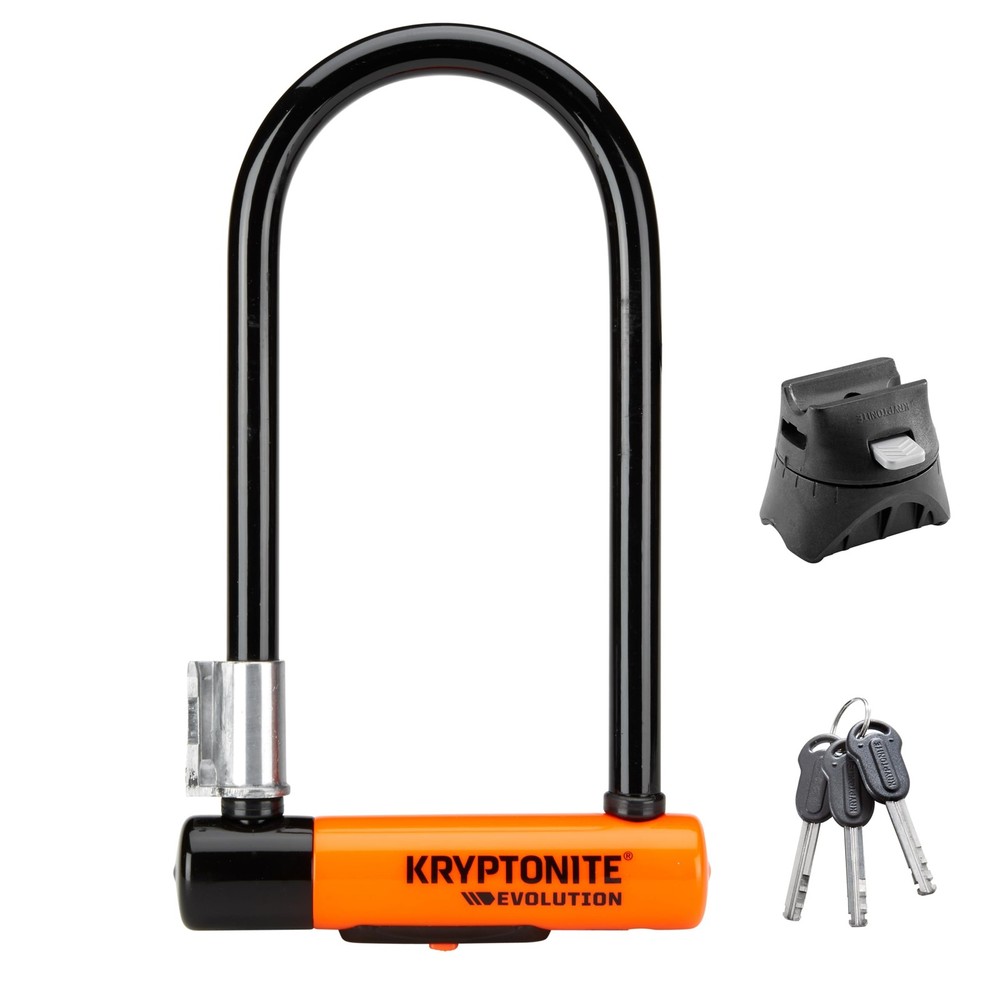 Kryptonite Evolution Standard U-Lock 4"x9" Black - High Security Bike Lock