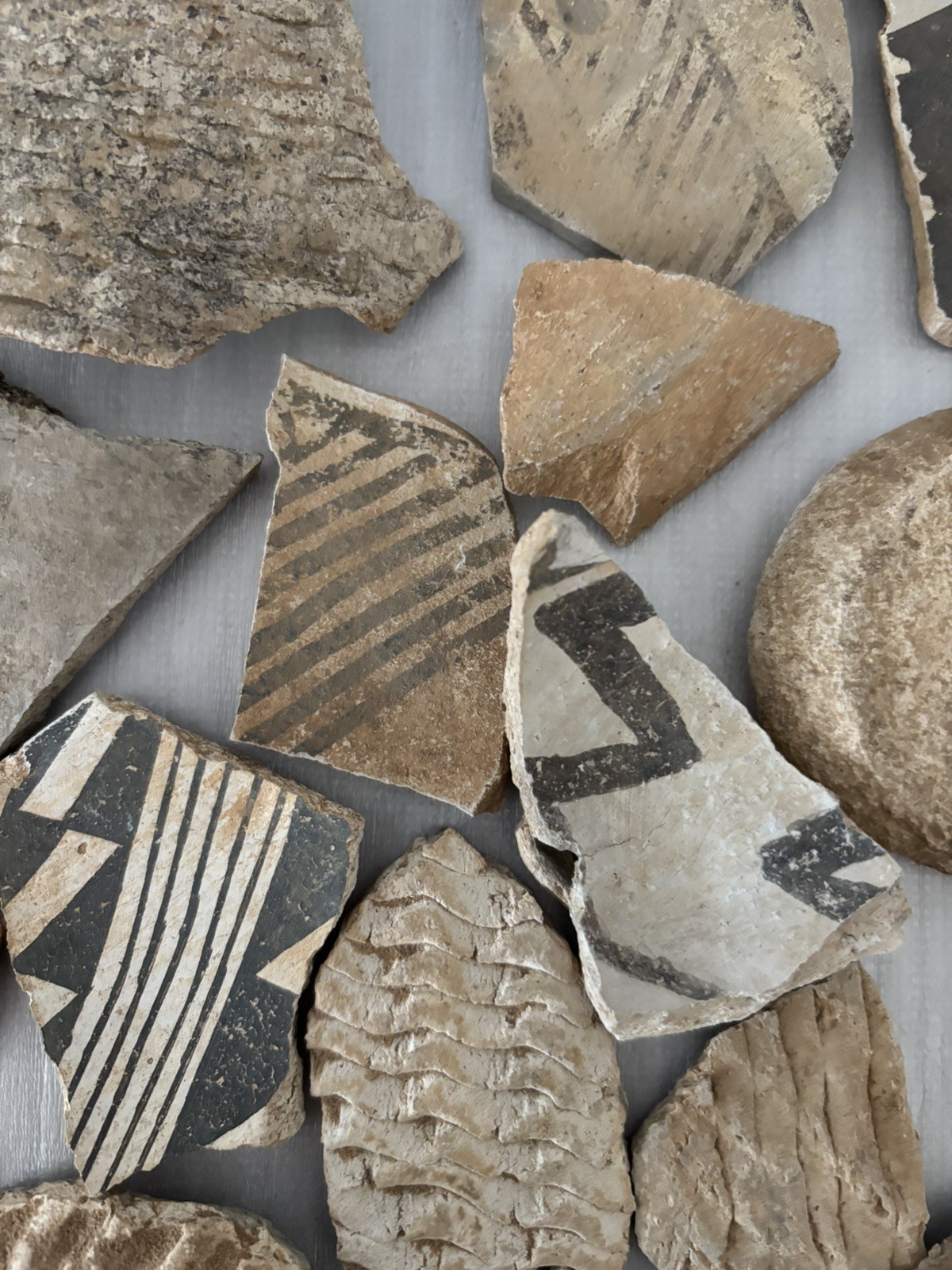 15+ Ancient Anasazi Native American 1-4” Pottery Shards Arizona L10-B FREE SHIP