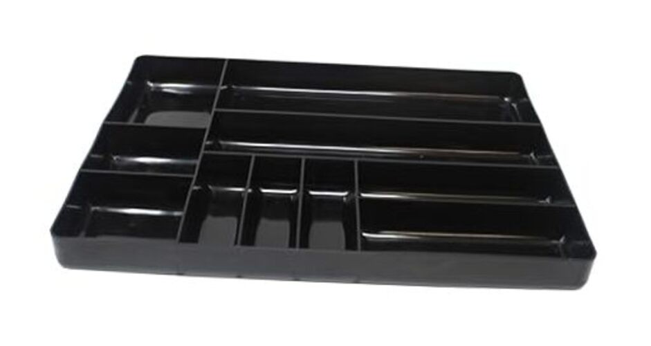 Black Stackable Lightweight0 Compartment Organizer Tray () 1