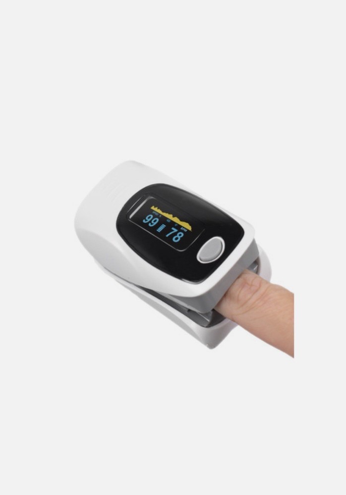 Fingertip Oximeter. Display Model C101A3. Multi-Feature White Black