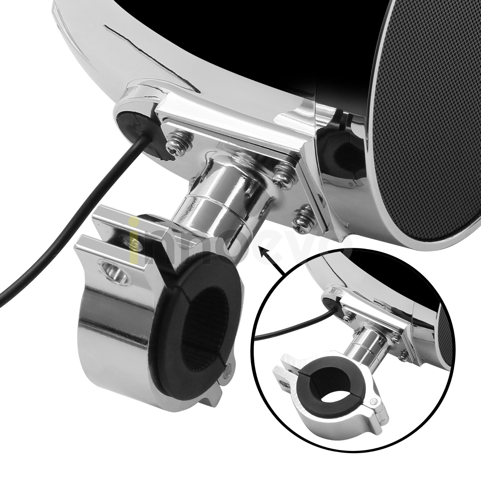 Bluetooth Waterproof 1600W Amp Stereo Audio FM Radio System Motorcycle 4 Speaker