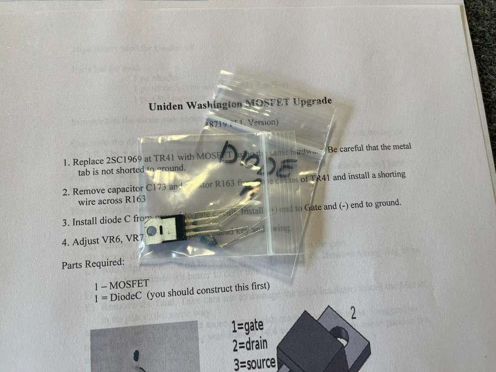 Uniden Washington MOSFET Upgrade