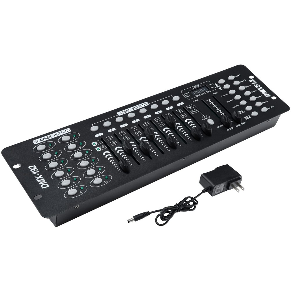 TCFUNDY DMX 512 Controller, 192 Channel DMX Light Controller Stage Lighting Cons