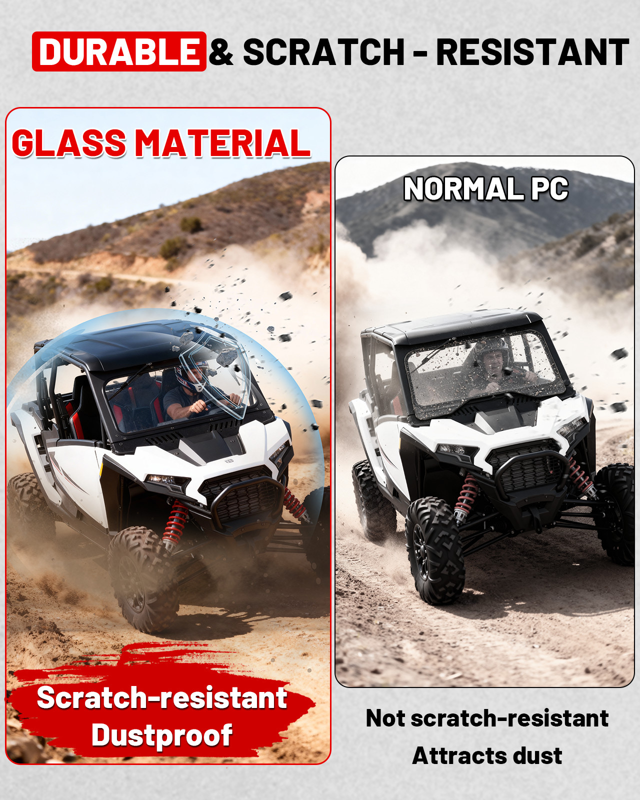 Front Glass Windshield Vents for Polaris RZR XP 1000/RZR XP S 1000/4 2024-2026