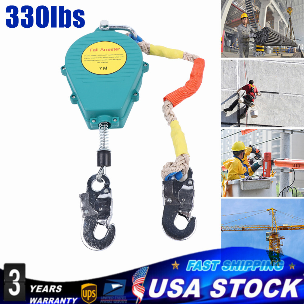 23 ft Fall Arrester Fall Protection Fall Arrestor Tool Self Retracting Lifeline