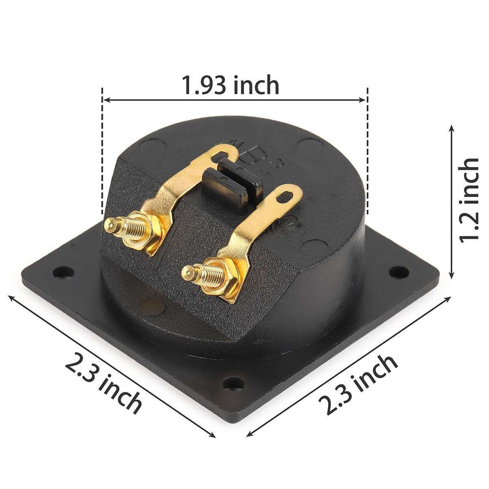 2Pcs Square Subwoofer Speaker Box Terminal Cup Spring Connector Sub Plug Box NEW
