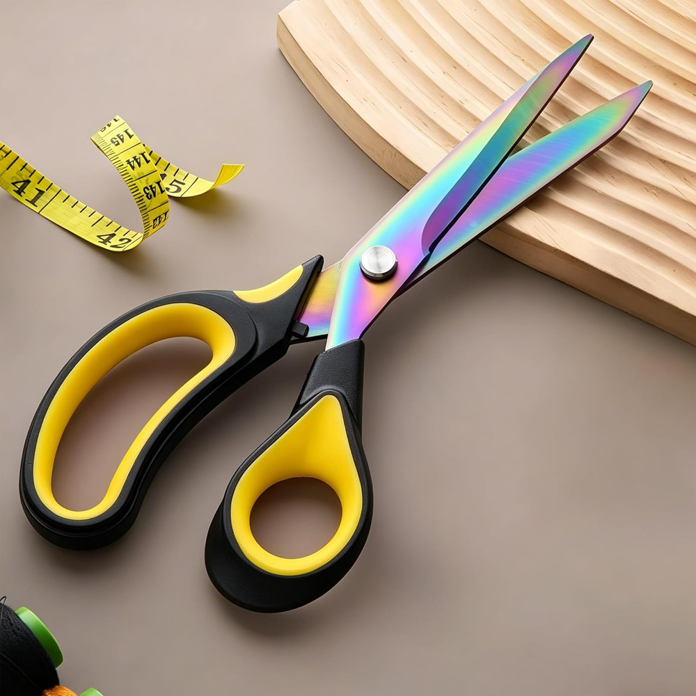 Scissors Multi-Purpose, 9.5" Sharp Sewing Scissors, Professional Heavy Duty Tita