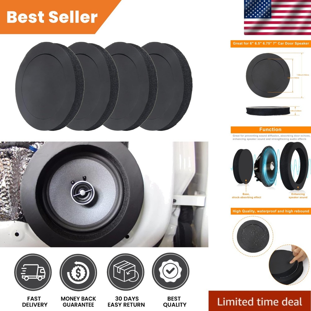 High Rebound Sponge Speaker Fast Rings - 4Pcs Pack for Enhanced Audio Experience