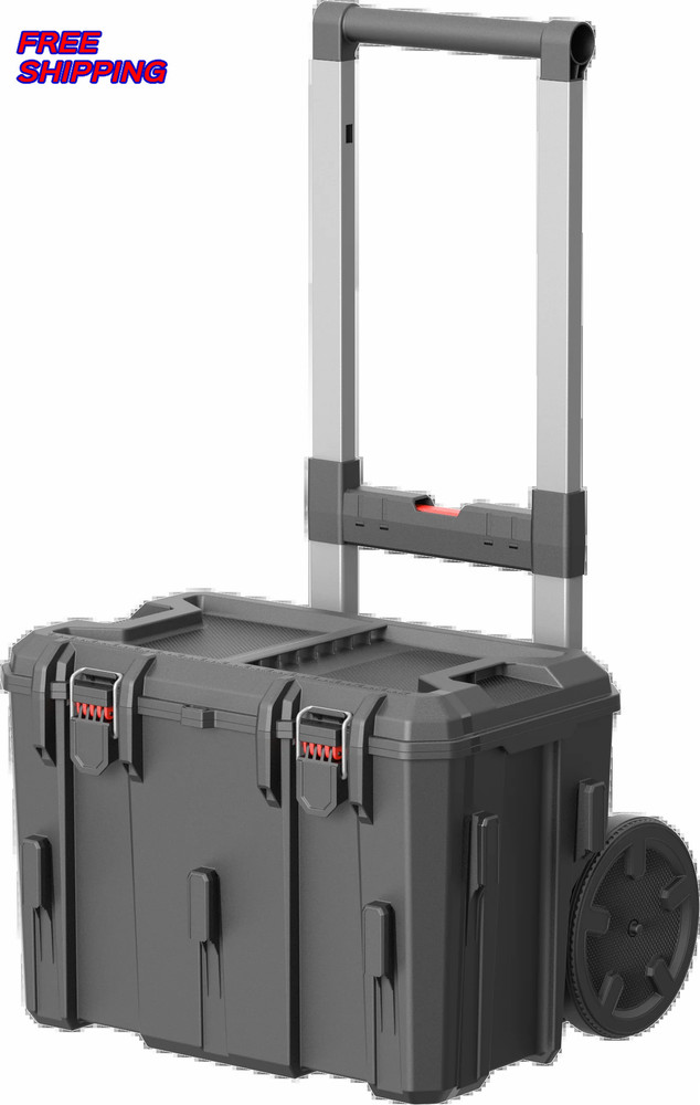 Stackable Toolbox Heavy Duty 3 Piece Modular Rolling System Equipment Storage