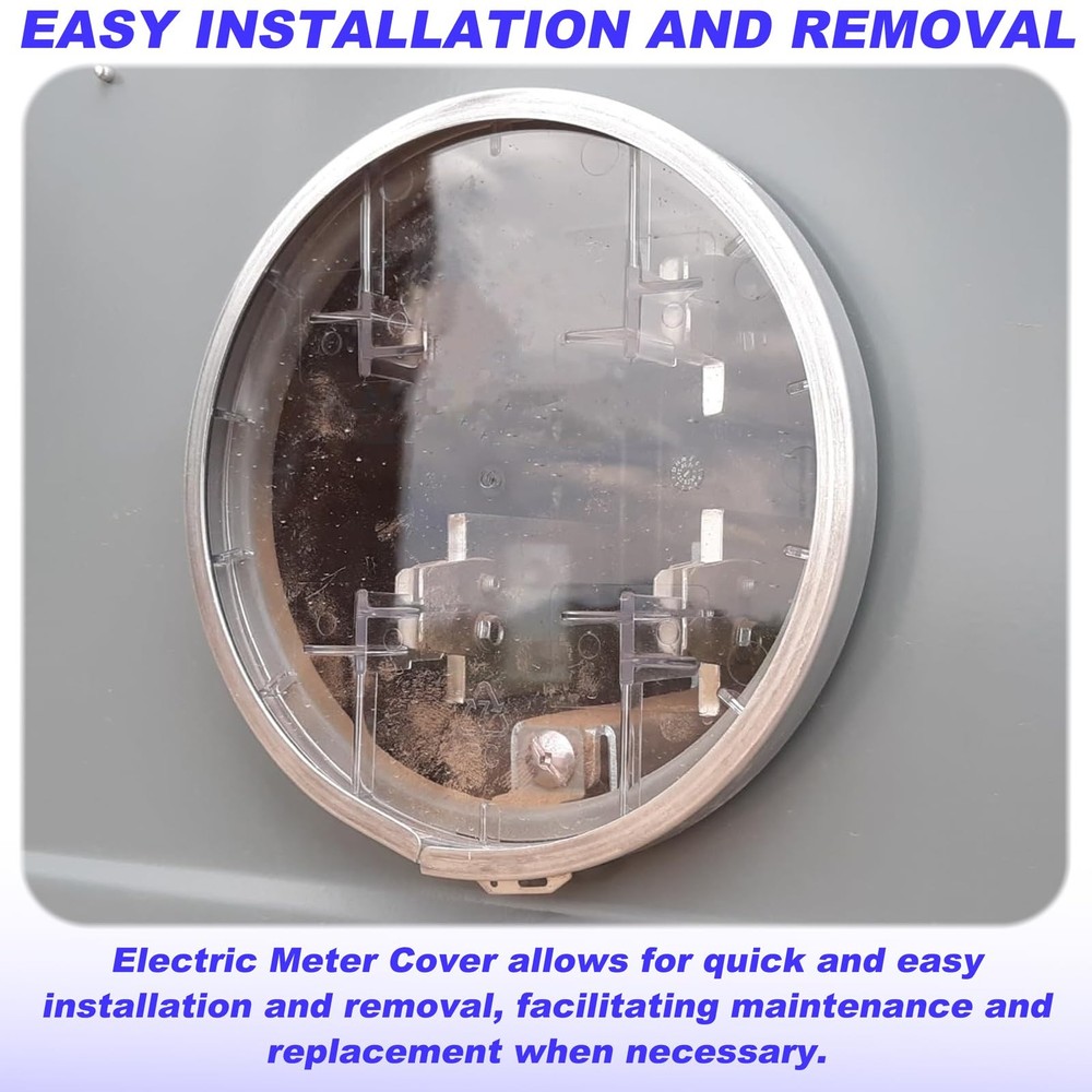 2 Pack Electric Meter Covers Clear Plastic Meter Socket Covers Replacement Co...