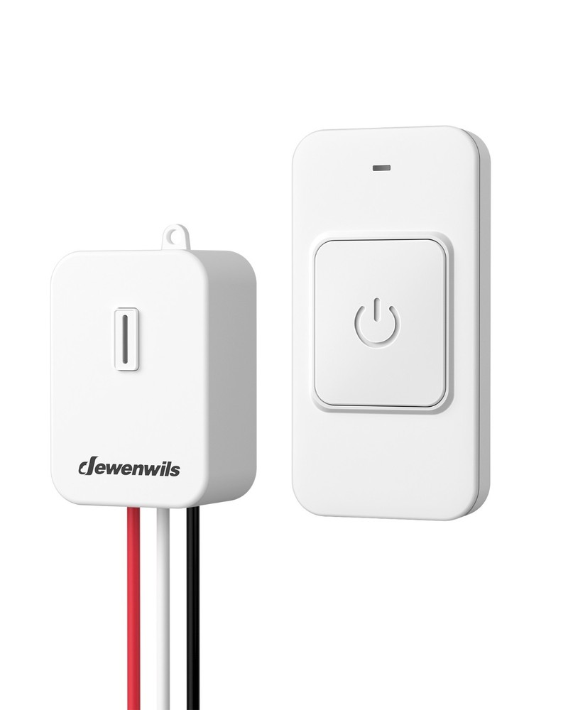 DEWENWILS Wireless Light Switch Kit No Wiring Needed 15A 100ft Range
