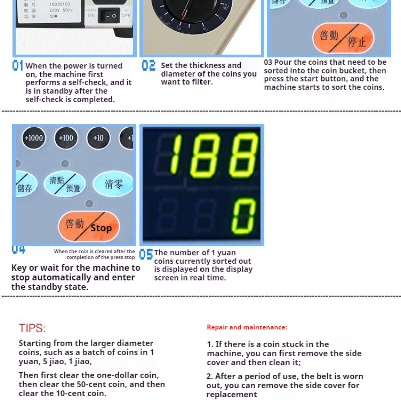 YT-518 Coin Clearing MachineGame Coin Counting MachineCoin Sorting Machine