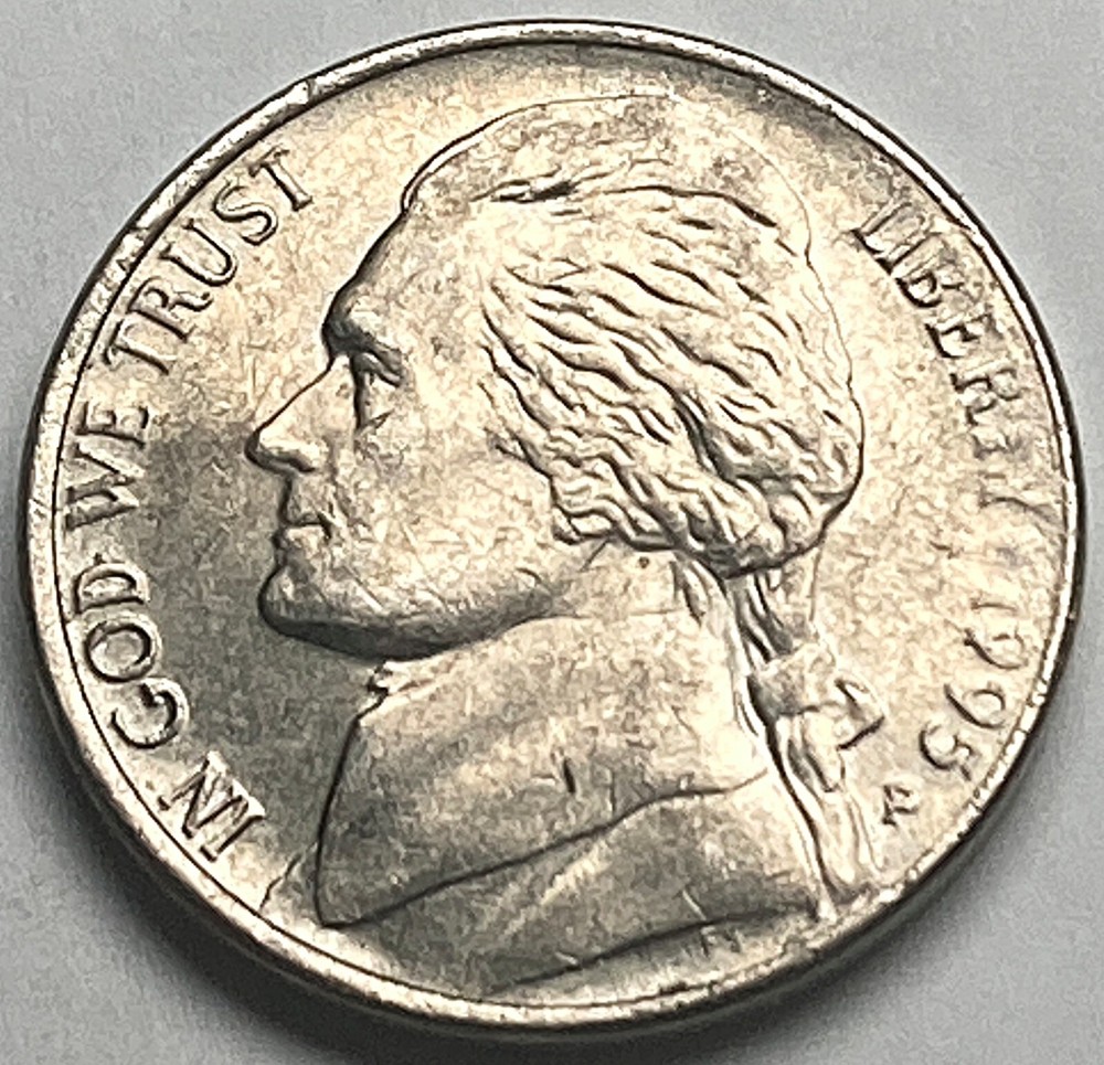 Struck Thru Grease Error - 1995 Jefferson Nickel