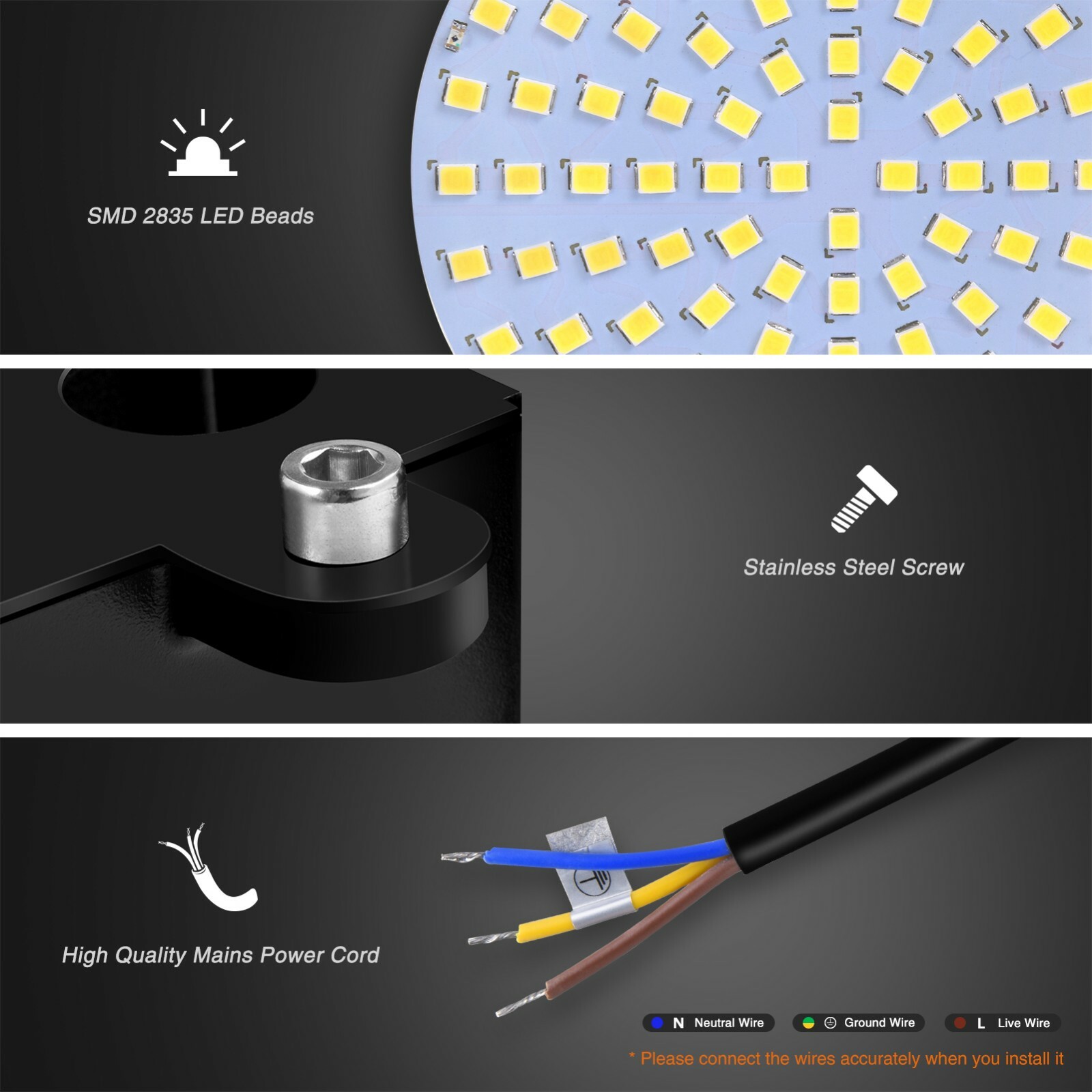 300W LED Barn Yard Street Outdoor Security Light Dusk to Dawn Flood Lights Yard