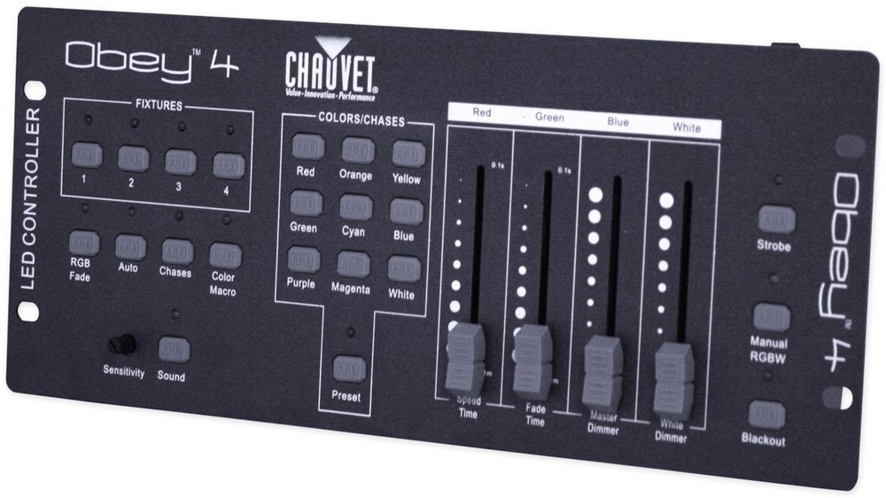 Chauvet Obey 4 Compact DMX-512 LED Wash Light Lighting Controller+Backpack