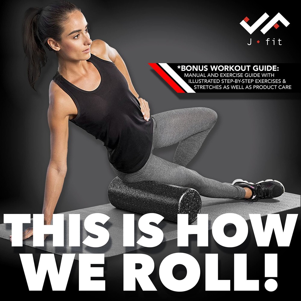 High Density Foam Roller, Black (New), 36-Inch