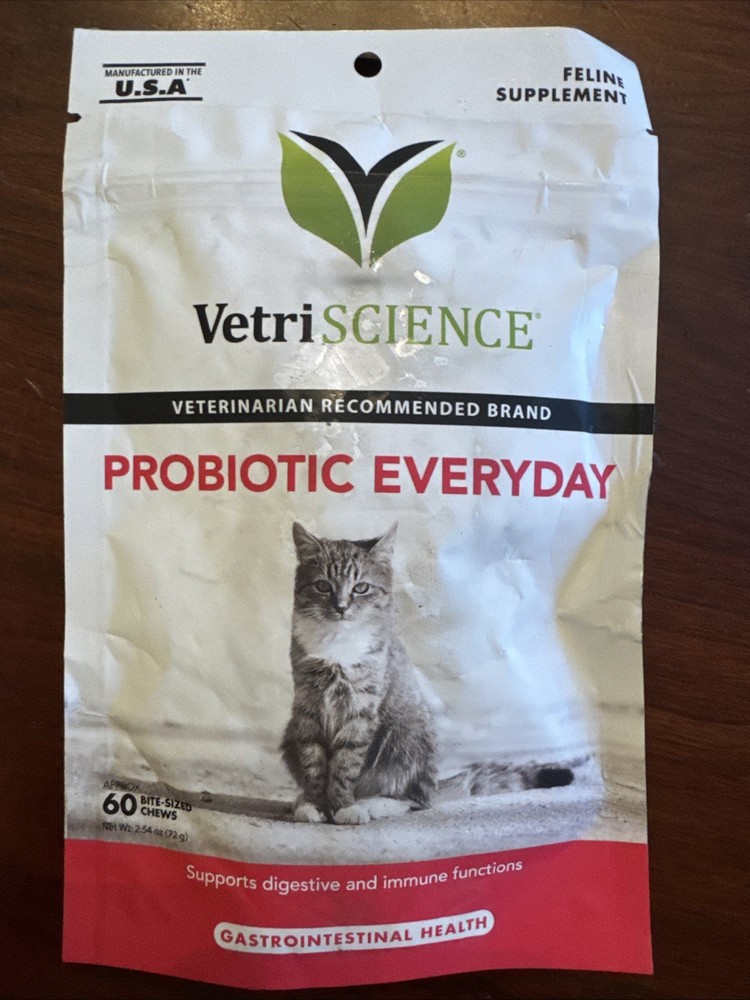 Vetriscience Probiotic Daily Cat, 60 Bite Sized Soft Chew - 02/26