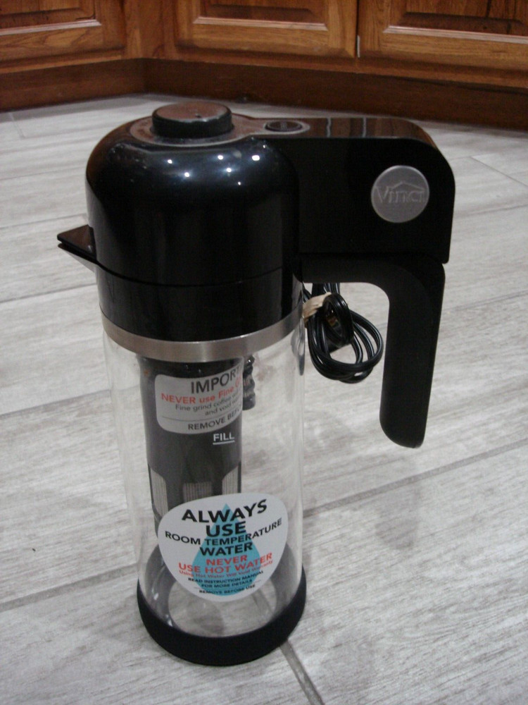 Vinci Express Cold Brew 4-Cup 37oz Coffee Maker Brewing - Black EUC