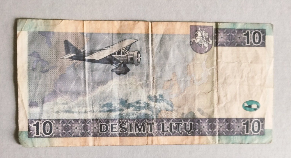 Lithuania currency banknotes - 10 litu