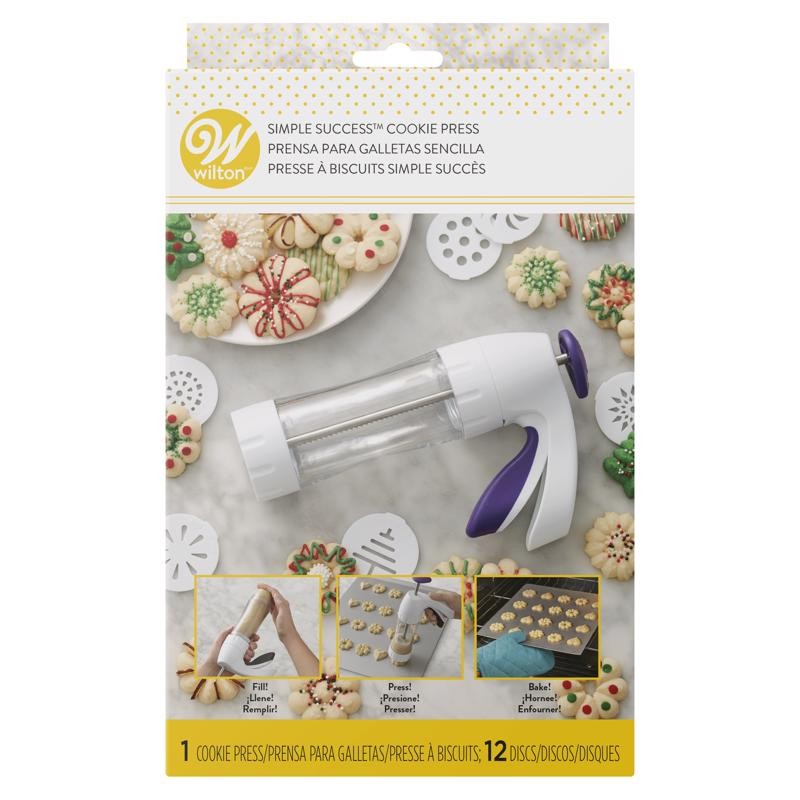 Wilton Simple Success Cookie Press Blue/White