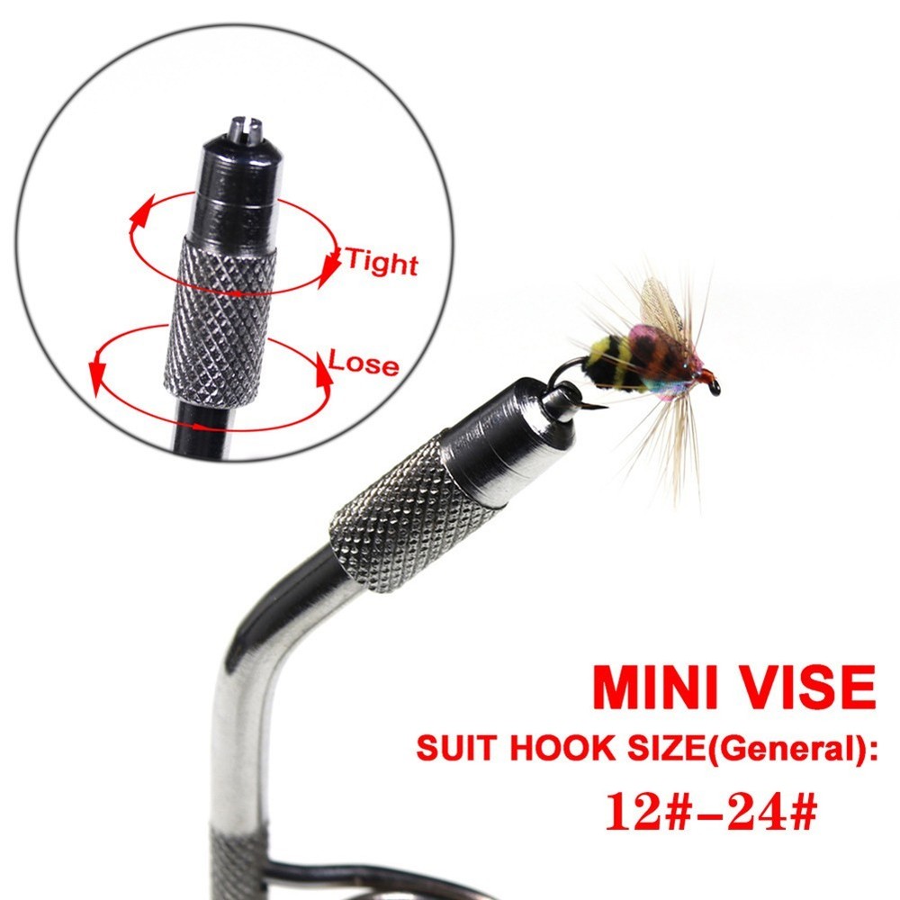 Small Fly Tying Vise with Steel Base Sturdy Construction Precise Performance