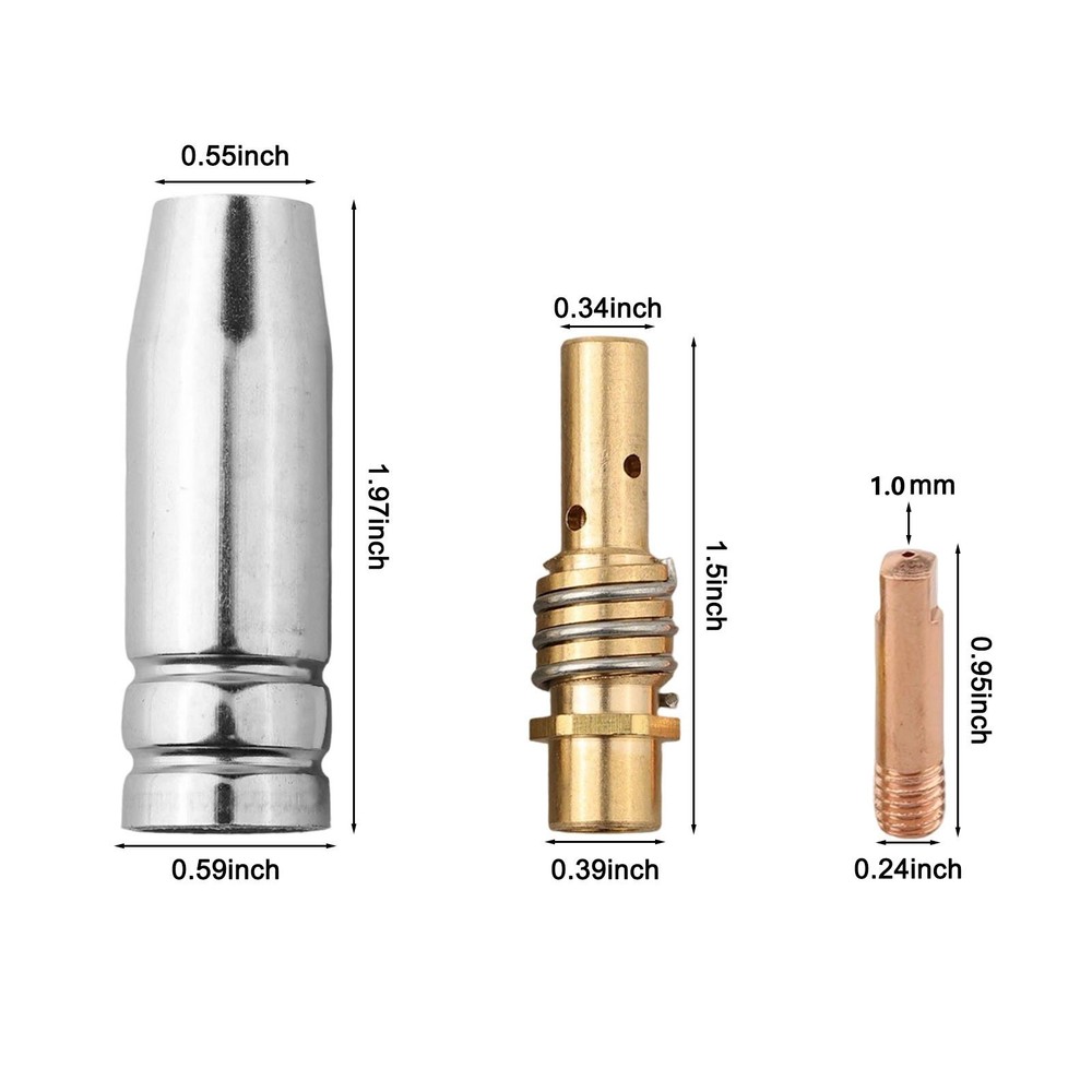 Complete For MIG Welding Kit 13PCS Including Gas Nozzles Diffuser and Tips