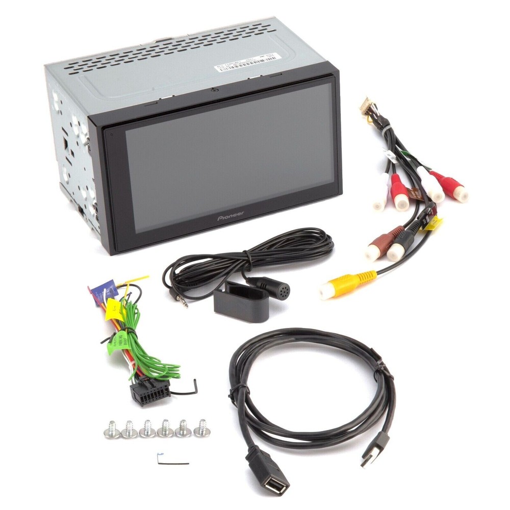Pioneer Bundle 6.8" Bluetooth Receiver w/ Front/Rear Security Dash Cam 3" Screen