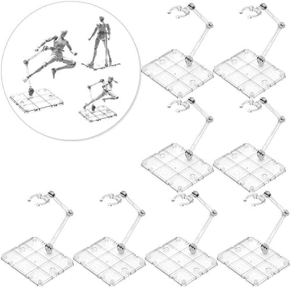 12Pc HG144 Adjustable Action Figure Display Holder Base Doll Model Support Stand